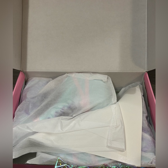 NIB Dolls Kill / Sugar Thrillz Blue & Pink Sweet Sonata Ballet Wrap Heels - Picture 7 of 13